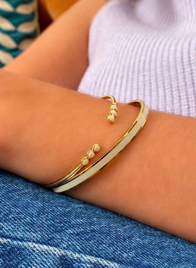 Bangle up Enamel Adjustable Thin Cuff