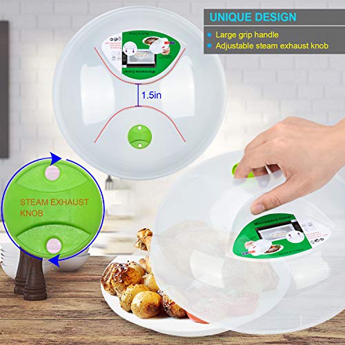 HENYU Microwave Splatter Cover, Microwave Cover for Food, Large Microwave Plate Cover Guard Lid with Steam Vents Keeps Microwave Oven Clean, 11.5 Inch BPA Free & Dishwasher Safe - Image 5