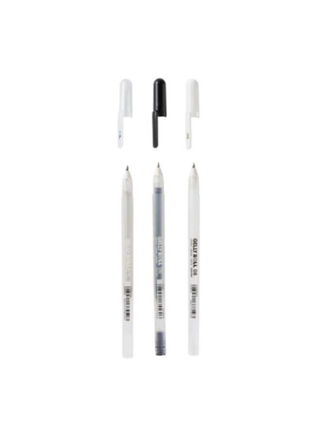 Sakura-Gelly Roll 3 Pieces (Silver/Black/White)-POXPGBMIX3B - Image 3