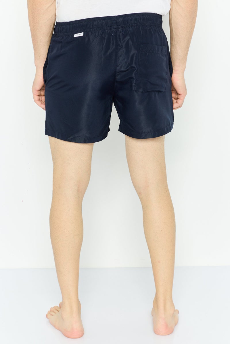 Gazzarrini شورت سباحة للرجال مع حبل سحب وشعار مطرز، أزرق داكن - Image 4