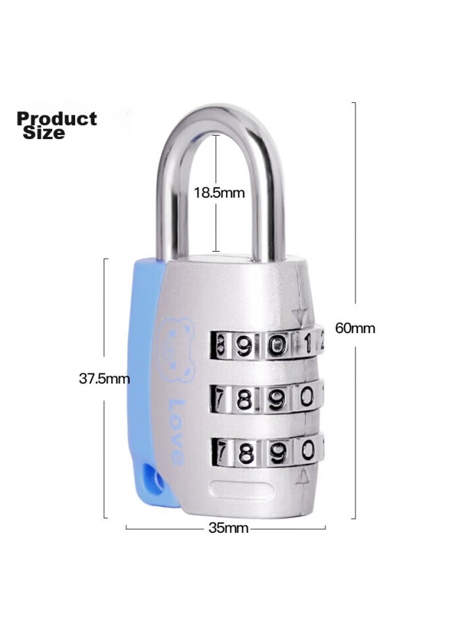 JAJALIN Jajalin Combination Lock Gym Locker Changing Room Student Dormitory Anti-theft Padlock Backpack Lock Security Window Lock Tool Lock  - Image 2