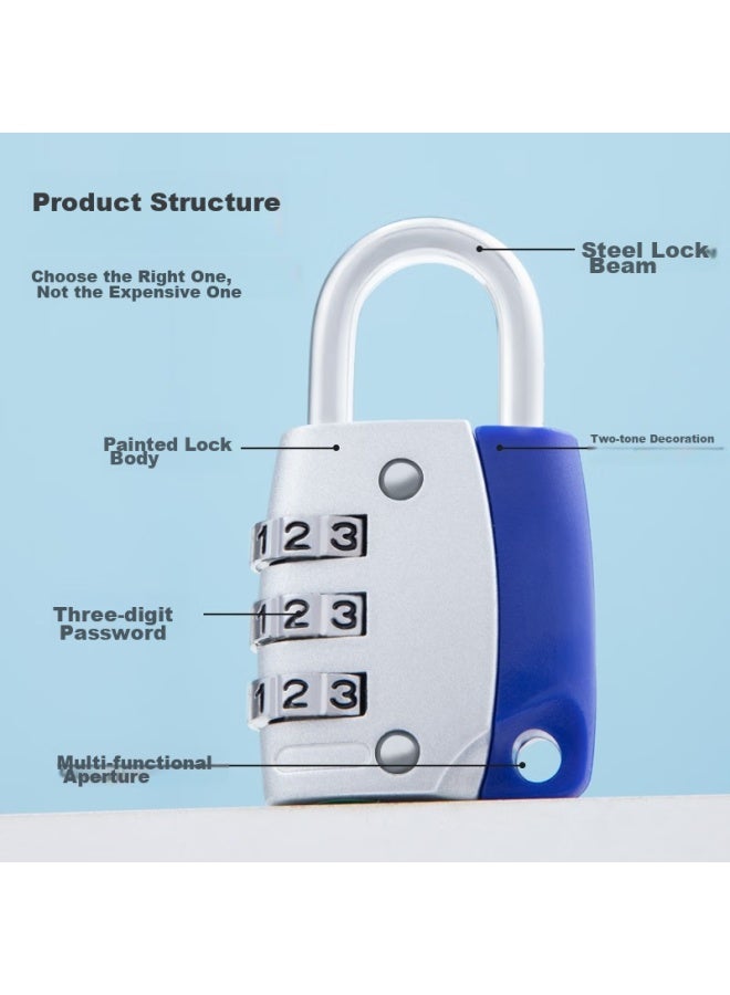 JAJALIN Jajalin Combination Lock Gym Locker Changing Room Student Dormitory Anti-theft Padlock Backpack Lock Security Window Lock Tool Lock  - Image 3