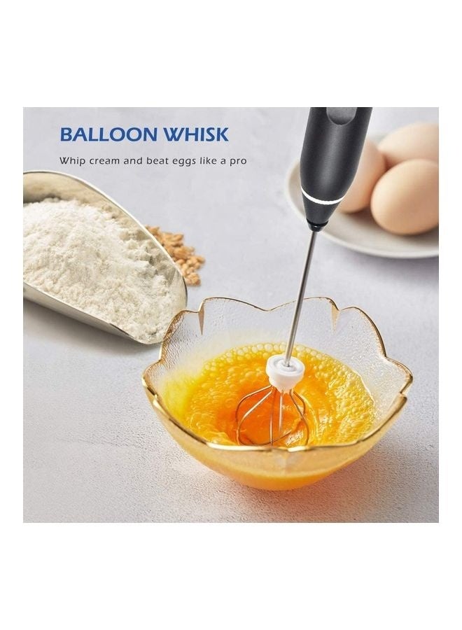 Electric Milk Frother Maker With Whisk Set Multicolour - Image 4