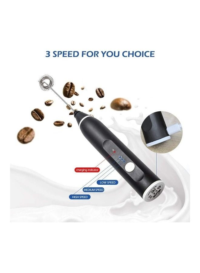 Electric Milk Frother Maker With Whisk Set Multicolour - Image 5