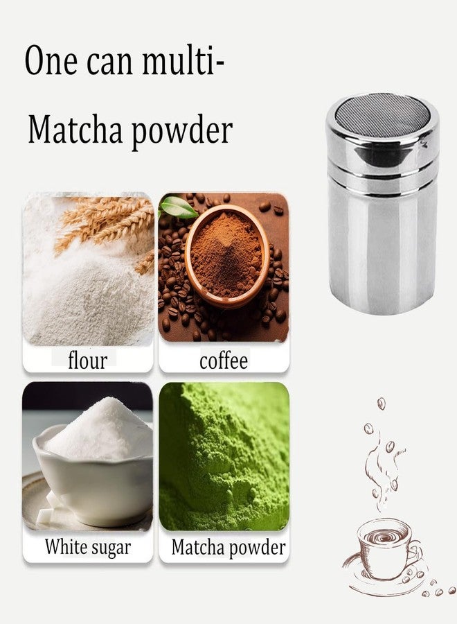 PKEAFC 2 Packs Powdered Sugar Shaker Duster 304 Stainless Steel Powdered Sugar Shaker Duster Set, Powdered Sugar Duster for baking, Coffee, Sugar, Pepper, Flour - Image 5