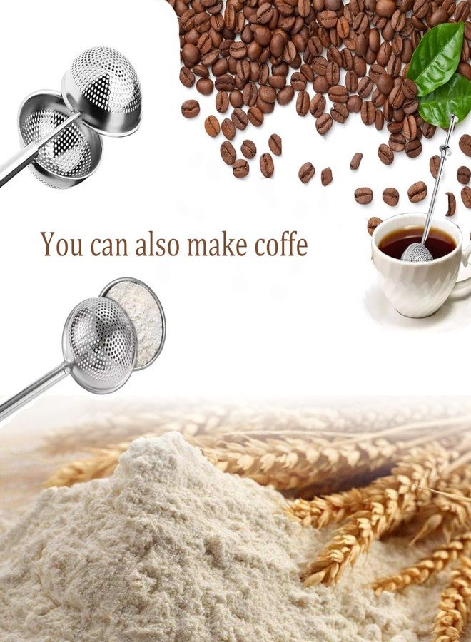 PKEAFC 2 Packs Powdered Sugar Shaker Duster 304 Stainless Steel Powdered Sugar Shaker Duster Set, Powdered Sugar Duster for baking, Coffee, Sugar, Pepper, Flour - Image 3