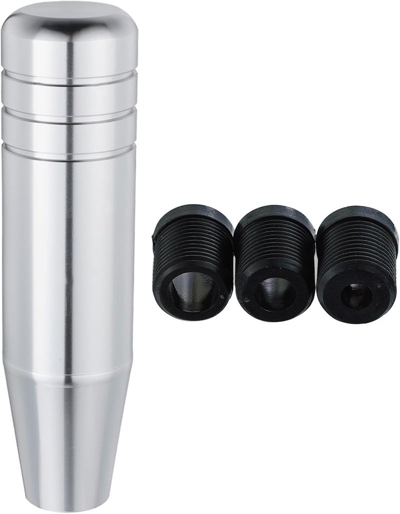 Abfer 5 Heavy Weighted Shifter Knob Aluminum Alloy Car Gear Lever Stick Shift Handle Fit Most Automatic Manual Vehicle Silver - Image 5