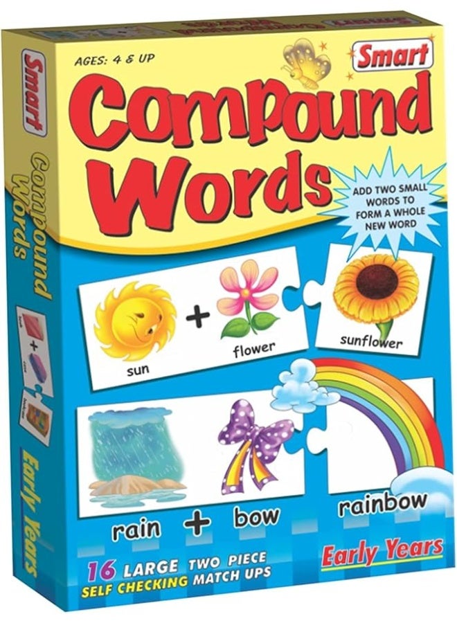 Smart Compound Words Educational Card Game For Kids, Learn & Match Compound Words - Image 1