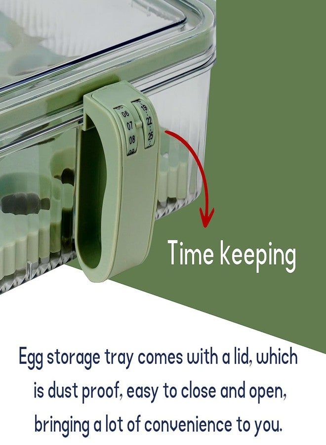 VDHJA 20 Grid Egg Storage Box Egg Refrigerator Storage Tray, Stackable Plastic Egg Containers for Fridge Kitchen Size of the 20 egg storage box - Image 5