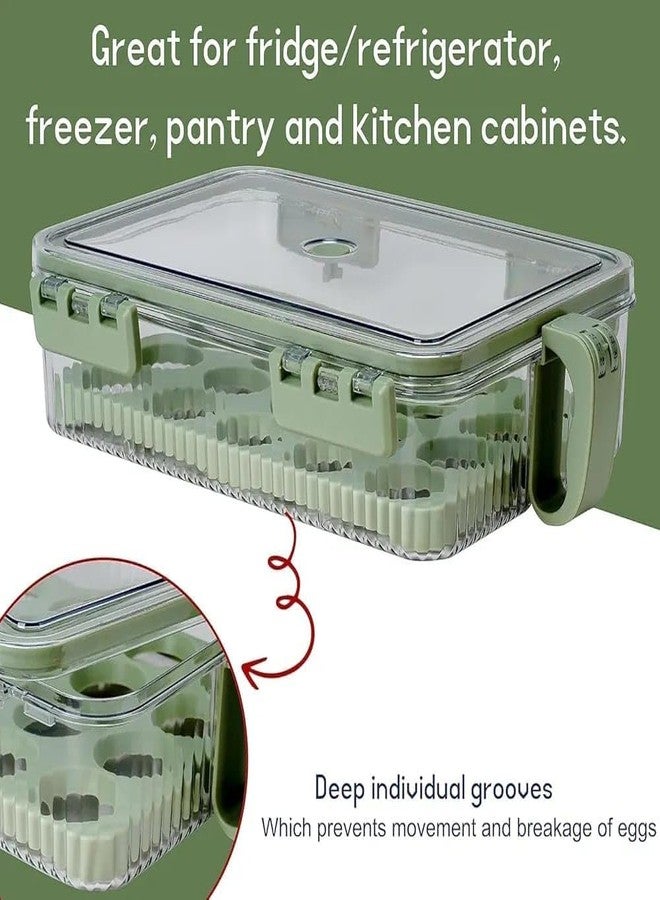 VDHJA 20 Grid Egg Storage Box Egg Refrigerator Storage Tray, Stackable Plastic Egg Containers for Fridge Kitchen Size of the 20 egg storage box - Image 2