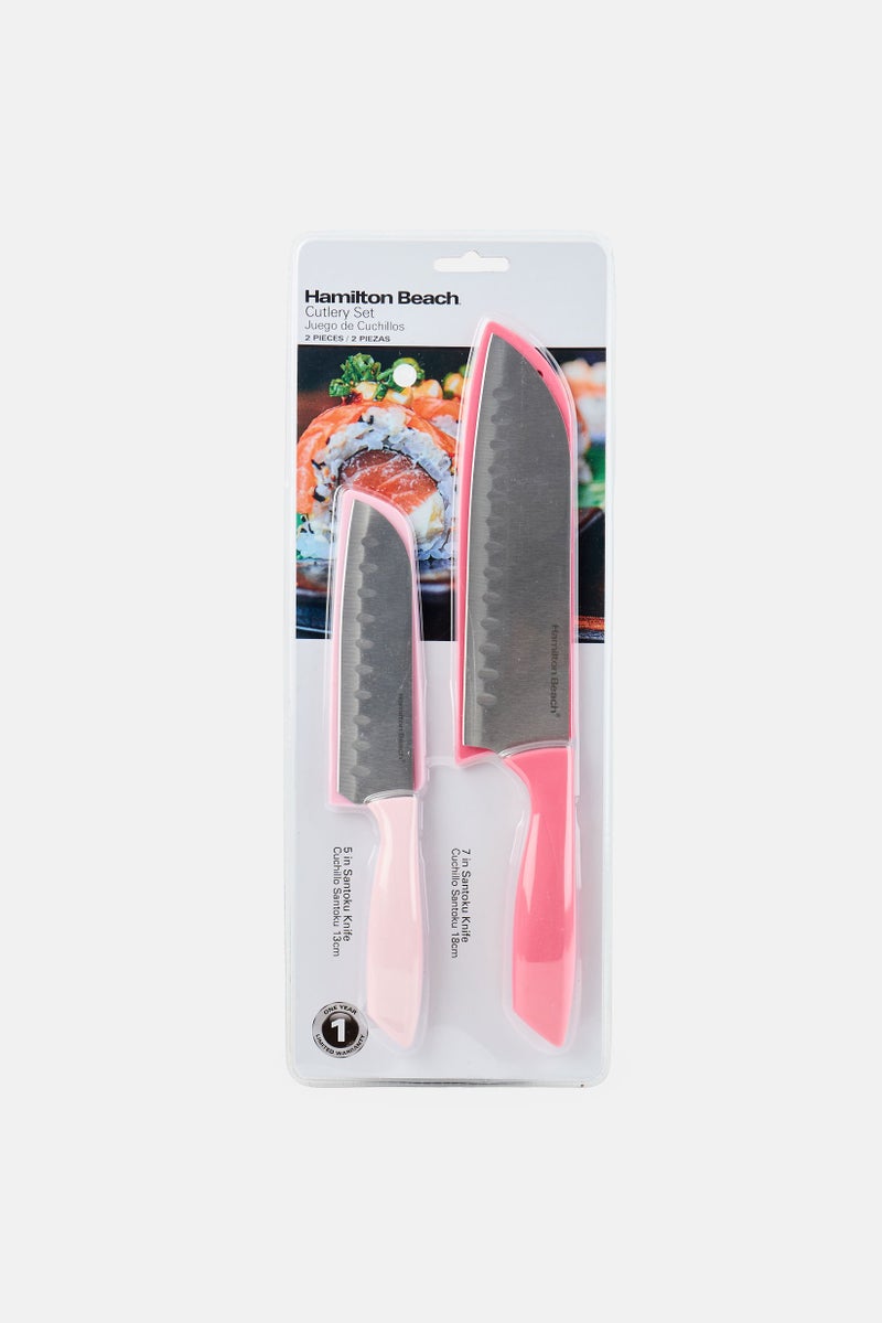 Hamilton Beach 4Pcs Cutlery Set, Pink - Image 1
