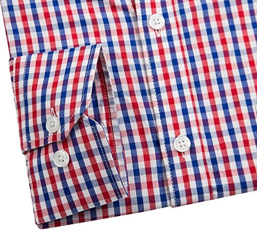 Double Pump Mens Button Down Shirts Cotton Long Sleeve Shirts Regular Fit (SL07A,XXL) - Image 3