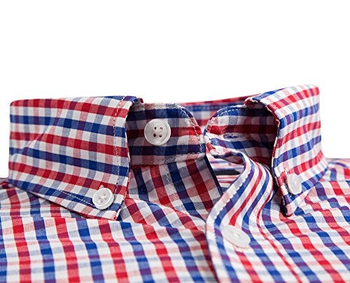 Double Pump Mens Button Down Shirts Cotton Long Sleeve Shirts Regular Fit (SL07A,XXL) - Image 2