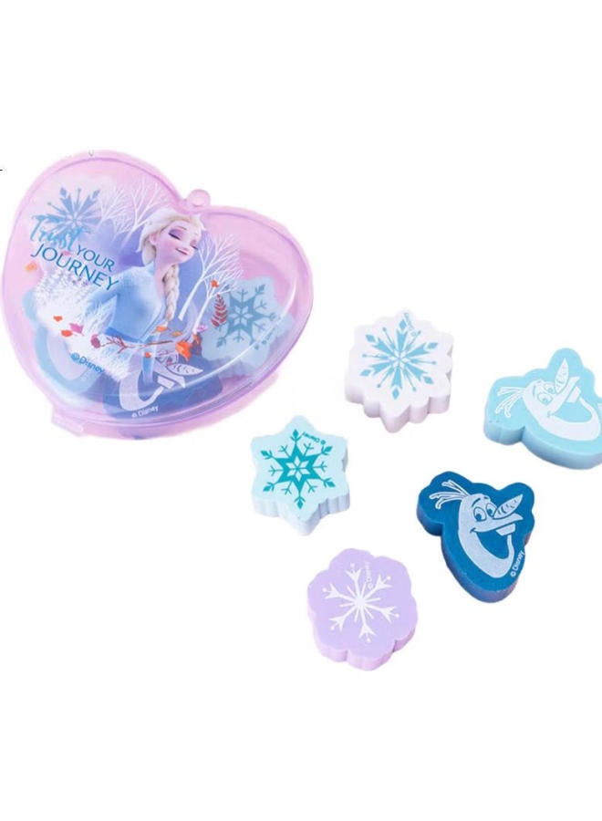 Disney Stationery Eraser, Student Clean Exam Eraser, Creative Cute Cartoon Eraser, Portable Boxed Storage Convenient, Frozen P5260F - Image 2