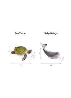 KASTWAVE Animal Figures, Realistic Ocean Toy Playset for Kids Cake Toppers Decoration Realistic Plastic Zoo Play Set Small Toys opper Party Favors (8pcs)  - Image 5