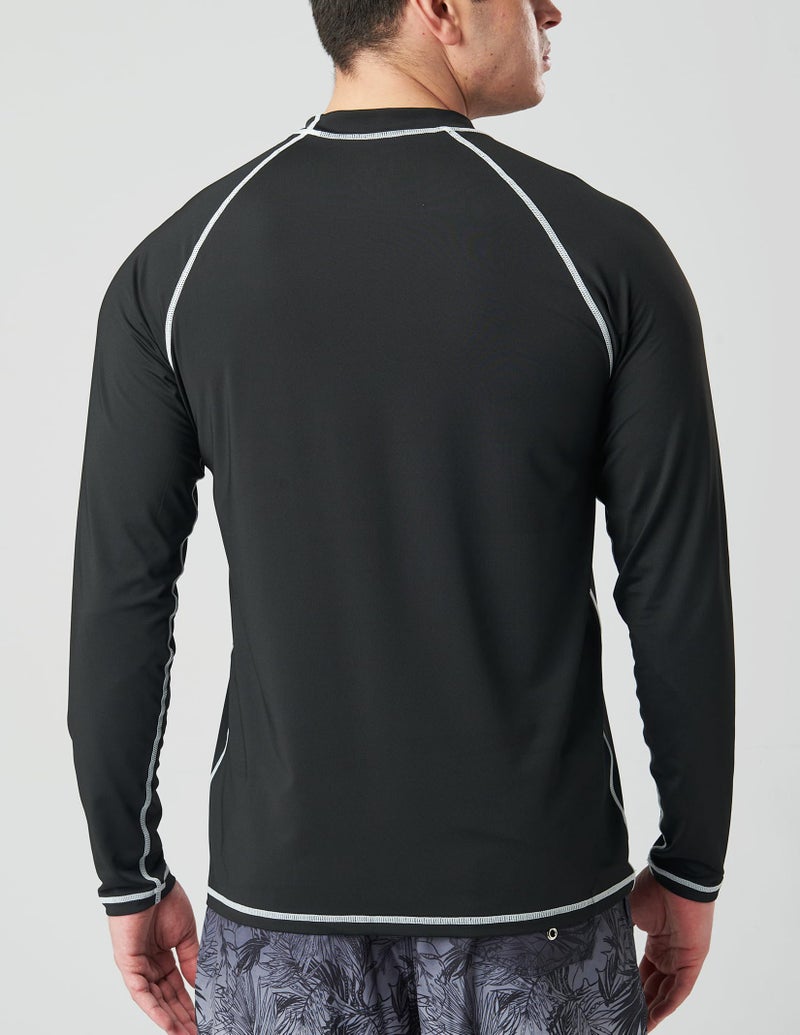 Liberty Pro 2 Pack Men’s Rash Guard Long Sleeve Swim Shirts UPF 50+ Sun Protection – Quick Dry Lightweight UV Fishing Surf Shirt (Set 3, Large) Black/Navy - Image 3