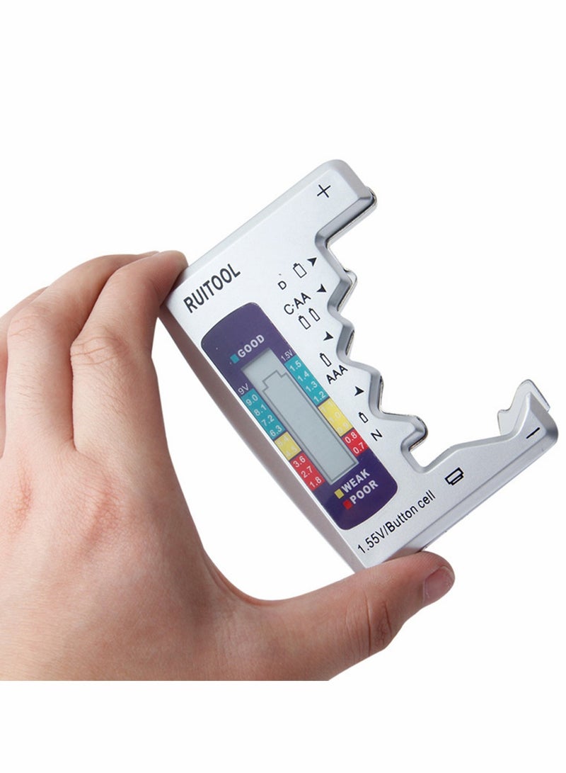 Suntown Digital Battery Tester, Universal Battery Checker C AA AAA D N 9V 1.5V ButtonCell, 3-Types Red/Yellow/Green Instructions Mini Battery Capacity Measuring Tool - Image 2