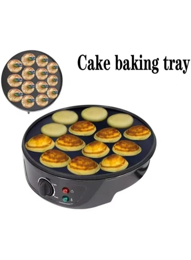 DENX DX3405 Pancake Maker 14 Slot Non-Stick Takoyaki & Mini Cake Cooker (1000W), Automatic Temperature Control, Easy Clean Teflon Plate, Aluminum & Micarta Snack Maker for Healthy Desserts & Appetizers - Image 2