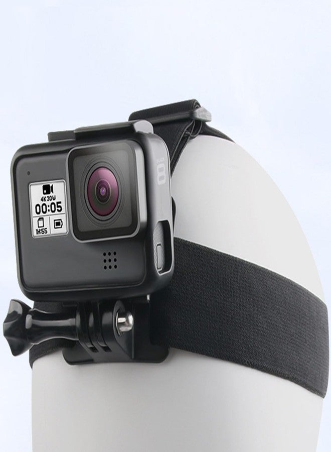 Lupholue Action Camera Head Strap Headband Strap Camera Mount Adapter Compatible With Gopro Hero 12, 11, 10, 9, 8, 7, (2018), 6, 5, Hero Black, Session, Xiaomi Yi, Sjcam, DJI Osmo Action - Image 5