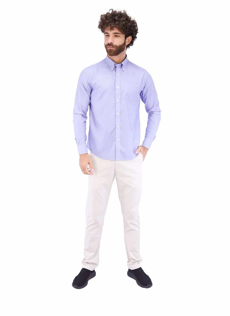 جيوردانو Men's Wrinkle Free Shirt  - Blue