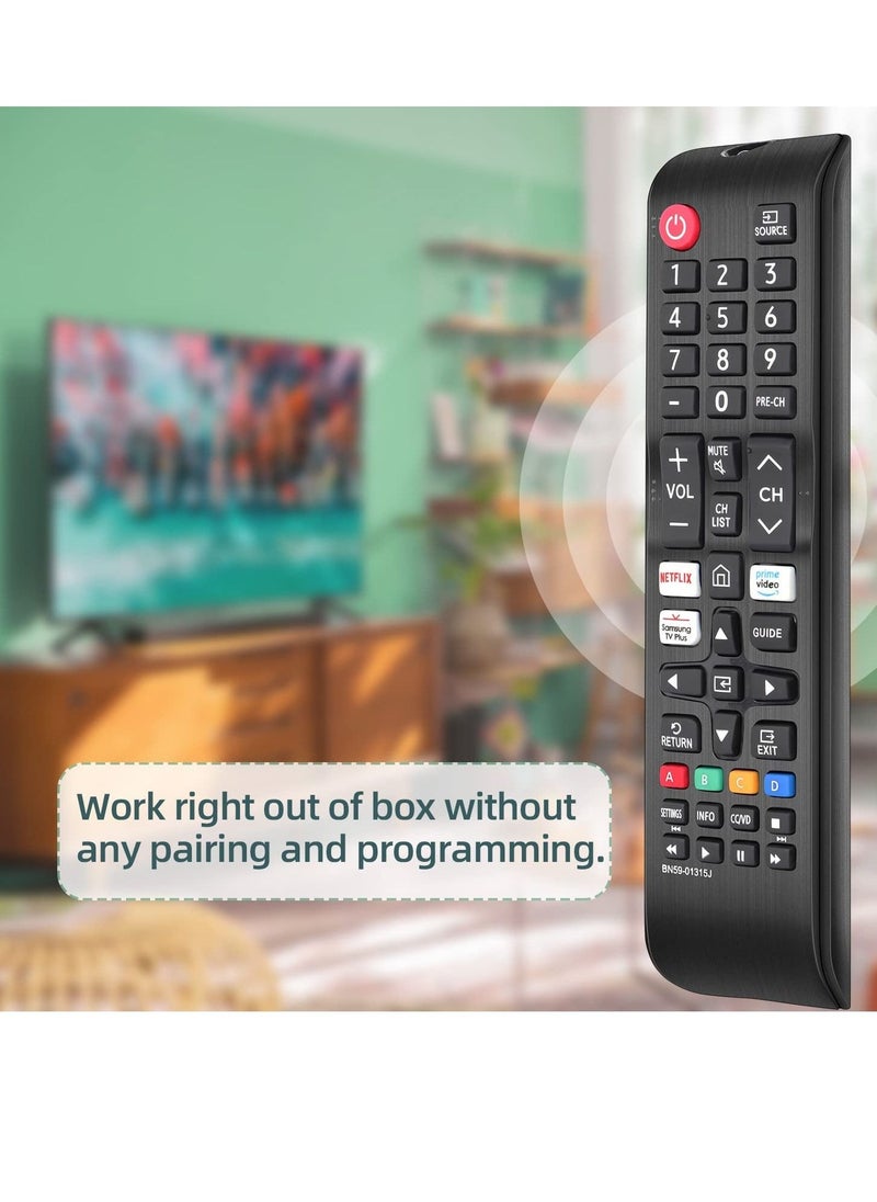 Generic Remote Control BN59-01315J Replacement for Samsung-Smart-TV-Remote Samsung LED LCD QLED 4K 8K UHD 3D HDTV HDR Curved Crystal Smart TV with Netflix  - Image 4