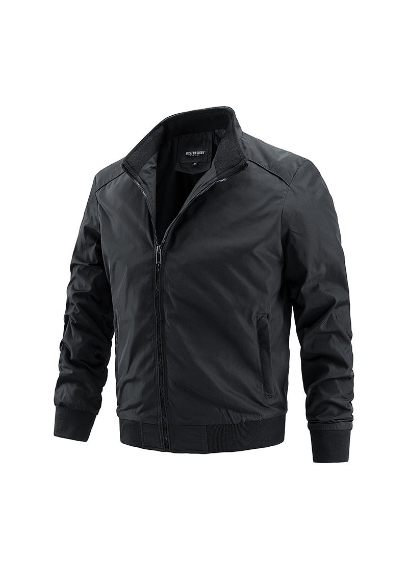 Stylish Bomber Jacket Black