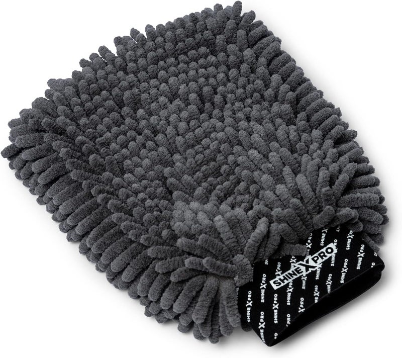 shinexpro Chenille Microfiber Wash Mitt - Ultra Soft, Extra Plush, Dual Sided, Scratch Free and Super Absorbent Car Duster Gloves - Premium Car and Bike Washing Accessories - Image 1
