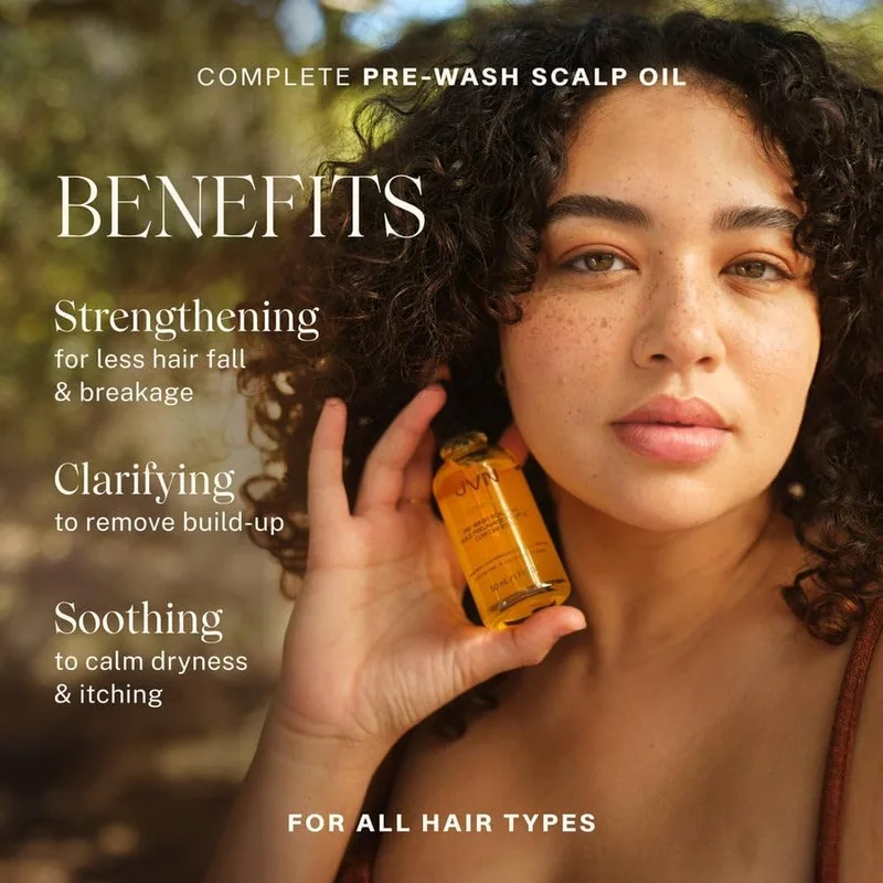JVN JVN Complete Pre-Wash Scalp Oil - Nourishing, Hydrating, and Strengthening Treatment for All Hair Types, 5 mL