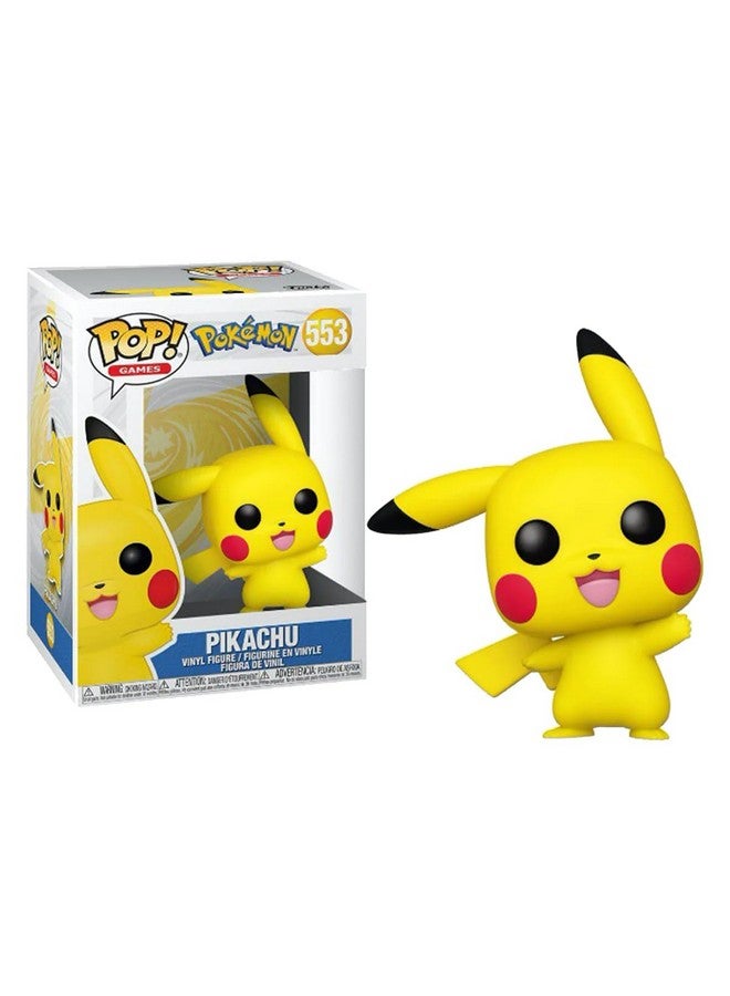 Funko Pokemon Pop! Games Vinyl Figure Pikachu Waving (Flocked) 9cm - Image 4