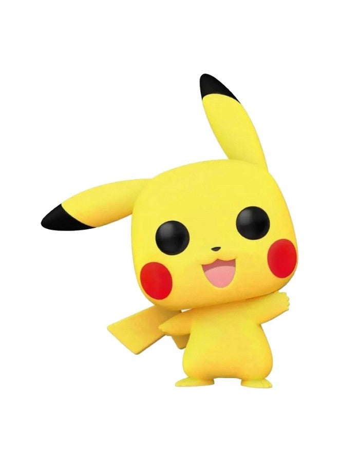 Funko Pokemon Pop! Games Vinyl Figure Pikachu Waving (Flocked) 9cm - Image 3