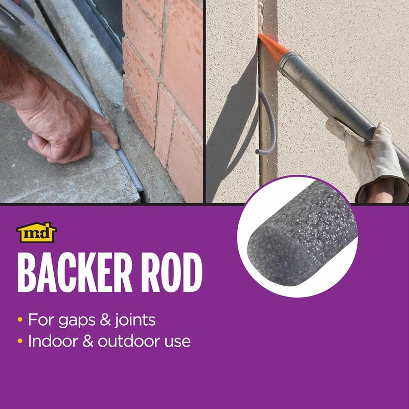 M-D Building Products 71480 1/2-Inch by 20-Feet Gray Backer Rod for Caulking and Insulation - Image 3