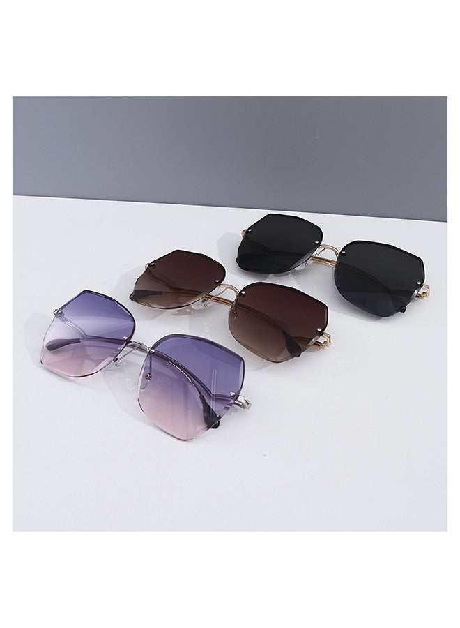 XIMI VOGUE Geometric Rimless Pc Sunglasses For Women 