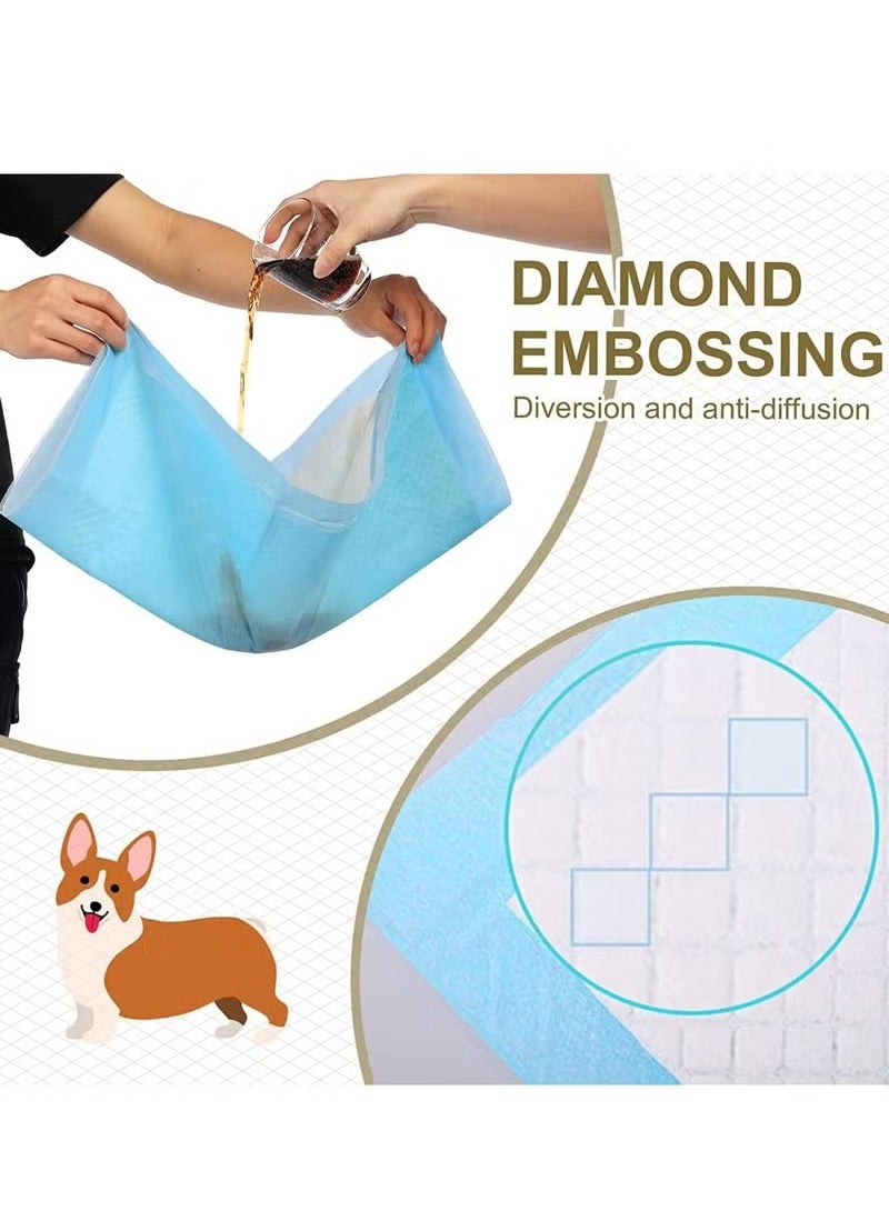 100 PCs Pet Training Pads , Suitable for Puppies, Cats, Rabbits, and Pets.  Highly absorbent, Leak Proof, Quick Drying, Disposable Pet Urine Pads And Dog Urine Isolation Pads,Extra-Thick Leak-Proof Pet Pee Pads - Ultra Absorbent, Easy Clean, Quick Drying, Odor Control, 5-Layer Protection, 33x45cm, 100Count. - Image 3