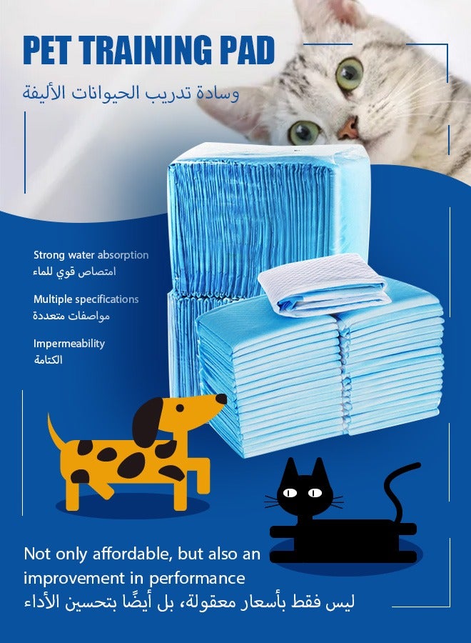 100 PCs Pet Training Pads , Suitable for Puppies, Cats, Rabbits, and Pets.  Highly absorbent, Leak Proof, Quick Drying, Disposable Pet Urine Pads And Dog Urine Isolation Pads,Extra-Thick Leak-Proof Pet Pee Pads - Ultra Absorbent, Easy Clean, Quick Drying, Odor Control, 5-Layer Protection, 33x45cm, 100Count. - Image 1