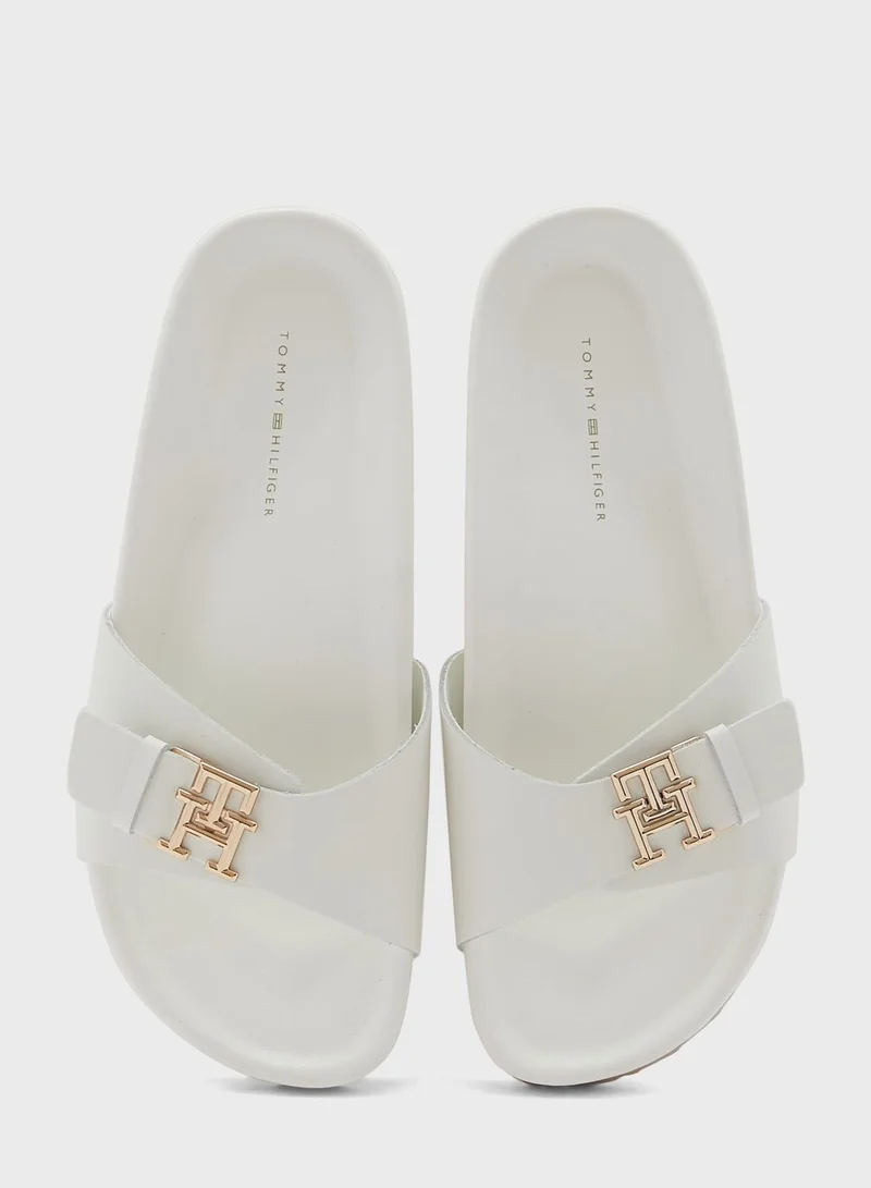 TOMMY HILFIGER Logo Detail Wedge Sandals