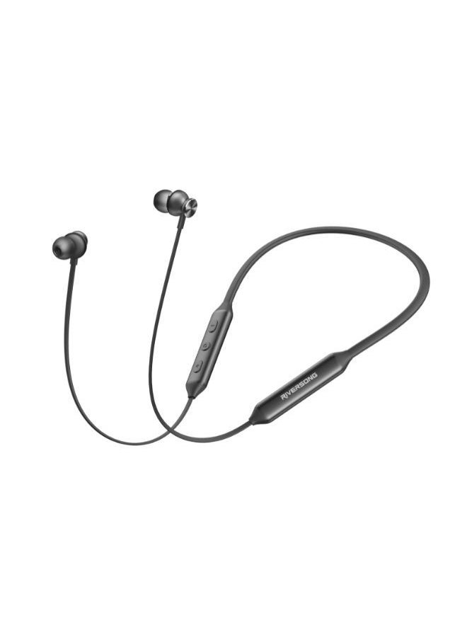 RIVERSONG Stream L2 Wireless Neckband earphones, HD Stereo Sound, Sweat Proof, Comfort Fit, Black Color  - Image 2