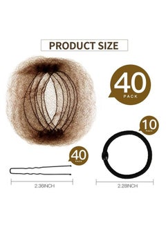 Hair Nets, YGDZ 40pcs Invisible Bun Nets Women Girls Ballet Dancer Hair Net, 10 Hair Bands & 40pcs Bobby Pins (Light Coffee) - pzsku/ZCD205E90021C34960C1AZ/45/_/1682233961/bd58f9e5-5a62-4435-90bb-8a8e3847a82f