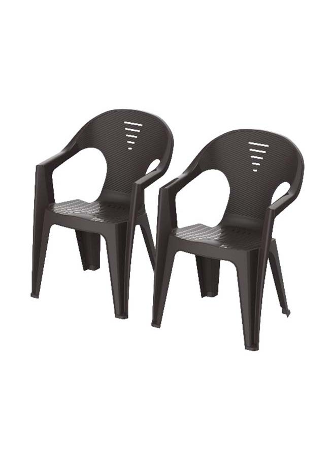 Cosmoplast Set of 2 Regina Chair (Dark Brown)  - Image 1