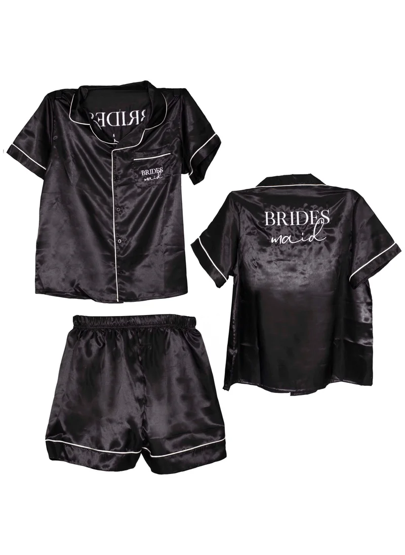 Ginger Ray Bridesmaid Pyjamas - Black - Large