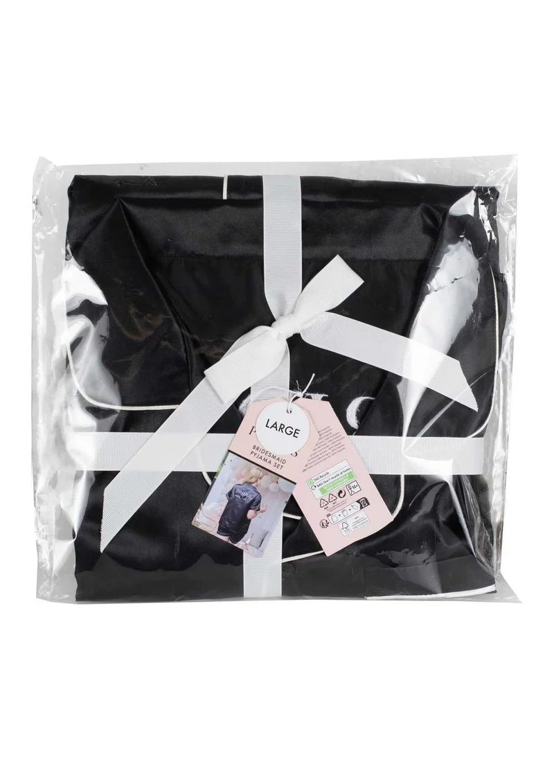 Ginger Ray Bridesmaid Pyjamas - Black - Large