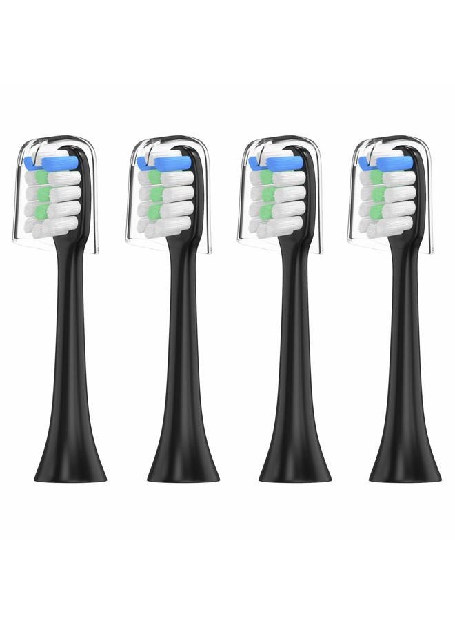 WuYan 4 Pack Toothbrush Heads for Xiaomi Deep Cleaning, Automatic Electric Sonic Replacement Tooth Brush for Soocare X3, Soocas X3 Electric toothbrushes, with Travel Caps - Image 1