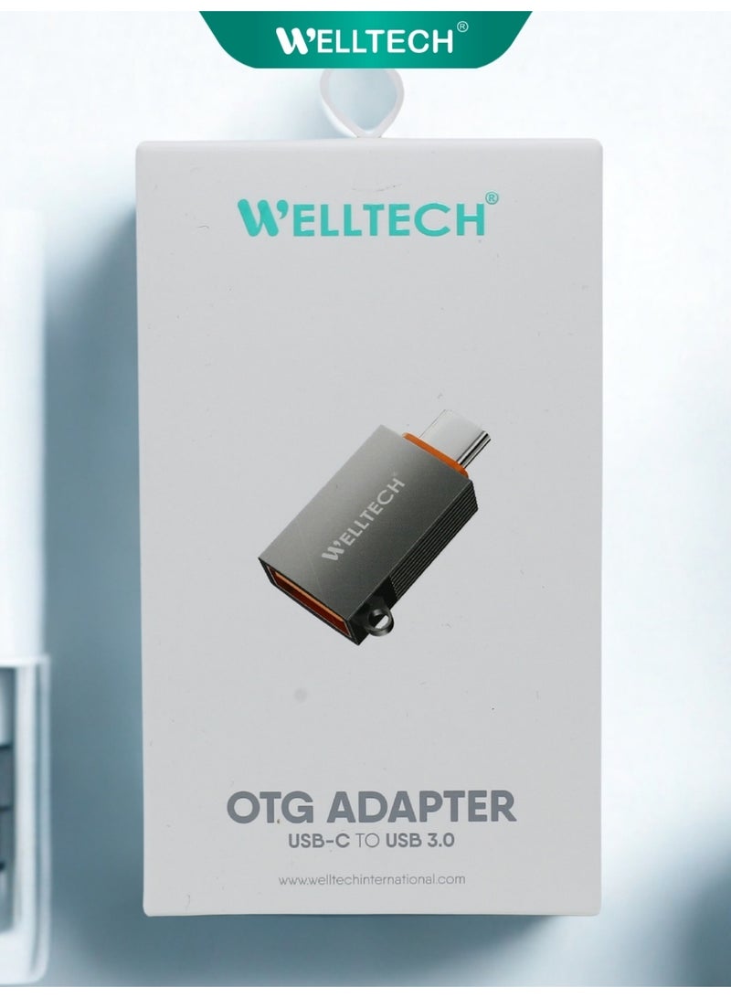 WELLTECH WCO92 USB to Type-C OTG Adapter USB-C Converter for Android Phone Laptop Data Transfer Connector for Flash Drive Keyboard Mouse Compact Design - Image 4