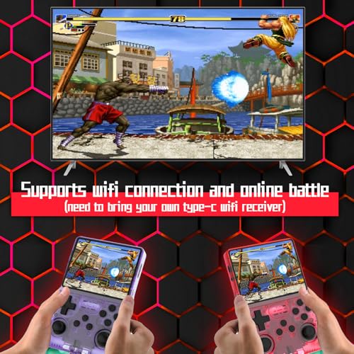 FVBADE30000 in 1 R40S PRO Handheld Game Console 35 inch IPS Screen Mini Retro Console 3800mAh Portable Pocket Arcade 45 Mainstream Emulator 256G TF Card TransparentBlack - Image 5