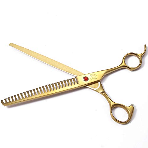 Moontay Professional Dog Grooming Scissors Set, 7 Inch/8 Inch Pet Grooming Scissors Chunkers Shears for Dog, Curved Dog Grooming Scissors, Thinning Shears for Dog with Grooming Comb - Image 4