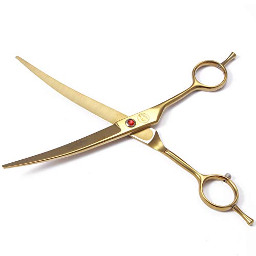 Moontay Professional Dog Grooming Scissors Set, 7 Inch/8 Inch Pet Grooming Scissors Chunkers Shears for Dog, Curved Dog Grooming Scissors, Thinning Shears for Dog with Grooming Comb - Image 5