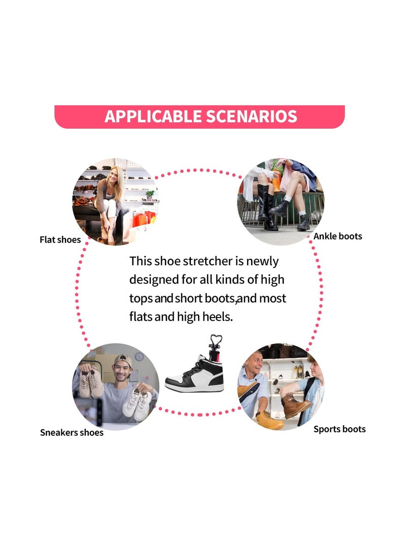 SYOSI - Shoe Stretcher, New Boot Stretcher Women Men, 4-Way Stretchable, for Shaping the Inside of the Shoe, for High Tops and Boots with Laces or Zippers, and Most Flats and High Heels - Image 1