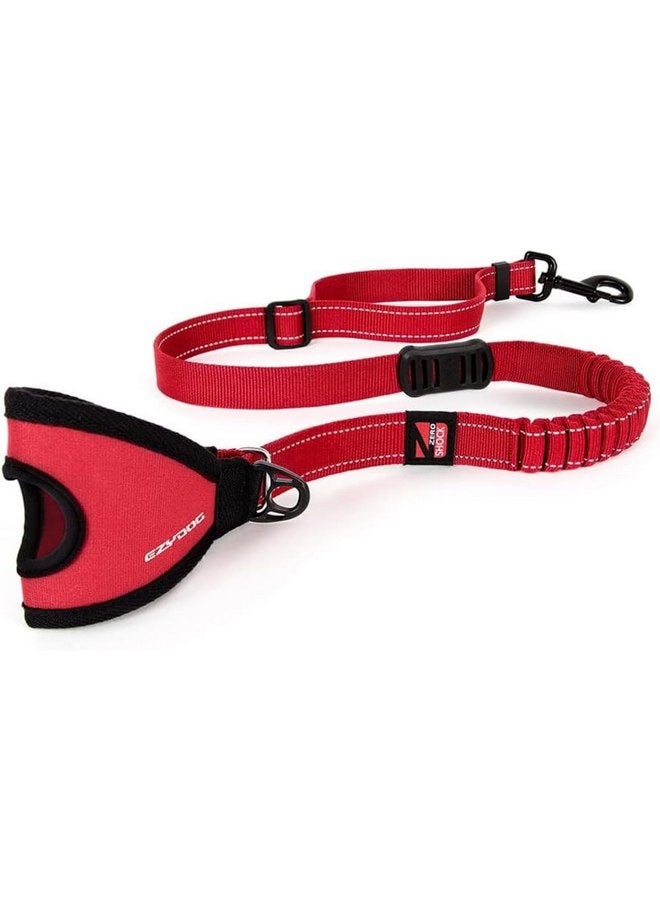 EzyDog Handy 48 Bungee Dog Leash - The Best Hands-Free Running Leash Training Lead with Superior Control and Reflective Stitching - Zero Shock Shock-Absorbing Technology (Adjustable 36” - 48”, Red) - Image 1