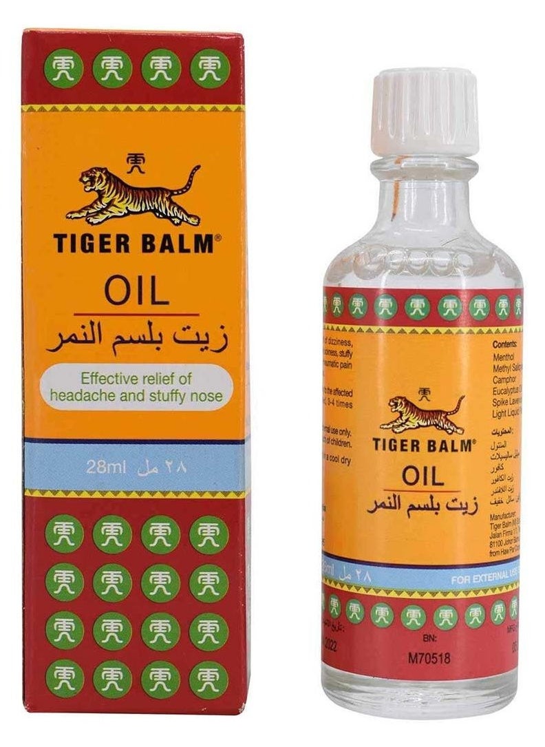 Tiger Balm Oil For Headache And Stuffy Nose 28ml 