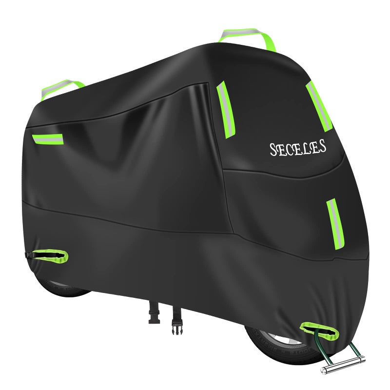 SECELES Scooter Cover Waterproof Outdoor Vespa Cover All Weather Protection fits up to 82 Vespa Scooter 125cc 150cc Motorcycle Tarp Accesorios para Moto XL 82 x 37 x 50