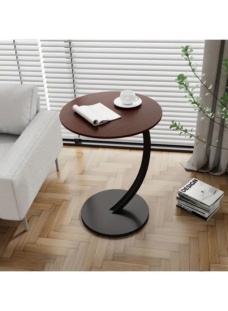 DubaiGallery Luxury Wood Decorative Round Coffee Table Sofa Side Table Corner Table Living Room Sofa End Bedside Table Outdoor Indoor Furniture - Image 2